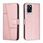 For Infinix Note 10 Pro Stitching Calf Texture Buckle Leather Phone Case(Pink) - 1