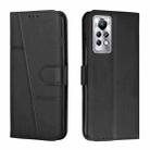 For Infinix Note 11 Pro / 11S Stitching Calf Texture Buckle Leather Phone Case(Black) - 1