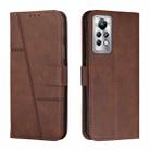 For Infinix Note 11 Pro / 11S Stitching Calf Texture Buckle Leather Phone Case(Brown) - 1