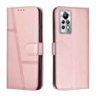 For Infinix Note 11 Pro / 11S Stitching Calf Texture Buckle Leather Phone Case(Pink) - 1