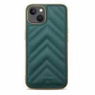 D-03 PU Leather + TPU + PC + Electroplated Phone Case For iPhone 13(Green) - 1