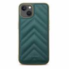 D-03 PU Leather + TPU + PC + Electroplated Phone Case For iPhone 13 Pro(Green) - 1