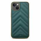 D-03 PU Leather + TPU + PC + Electroplated Phone Case For iPhone 13 Pro Max(Green) - 1