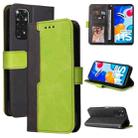 For Xiaomi Redmi Note 11 4G International/11S 4G International Stitching-Color PU Leather Phone Case(Green) - 1