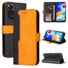 For Xiaomi Redmi Note 11 4G International/11S 4G International Stitching-Color PU Leather Phone Case(Orange) - 1