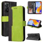 For Xiaomi Redmi Note 11 Pro 4G&5G International /11E Pro 5G CN Version Stitching-Color PU Leather Phone Case(Green) - 1