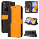 For Xiaomi Redmi Note 11 Pro 4G&5G International /11E Pro 5G CN Version Stitching-Color PU Leather Phone Case(Orange) - 1