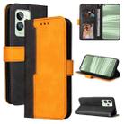 For OPPO Realme GT2 Pro Stitching-Color PU Leather Phone Case(Orange) - 1