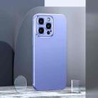 For iPhone 13 Pro Metal Lens Liquid Silicone Phone Case (Purple) - 1