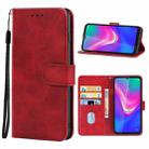 Leather Phone Case For TECNO Spark 4 Lite(Red) - 1