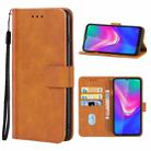 Leather Phone Case For TECNO Spark 4 Lite(Brown) - 1