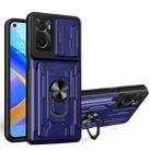 For OPPO Realme 9i / A36 / A76 Sliding Camshield Card Phone Case(Sapphire Blue) - 1