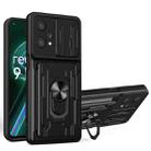 For OPPO Realme 9 Pro Sliding Camshield Card Phone Case(Black) - 1