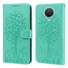 For Nokia G20 / G10 / 6.3 Tree & Deer Pattern Pressed Flip Leather Phone Case(Green) - 1