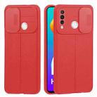 For Huawei P30 Lite Litchi Texture Sliding Camshield TPU Phone Case(Red) - 1