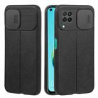 For Huawei P40 Lite / nova 7i Litchi Texture Sliding Camshield TPU Phone Case(Black) - 1