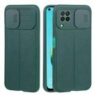 For Huawei P40 Lite / nova 7i Litchi Texture Sliding Camshield TPU Phone Case(Dark Green) - 1