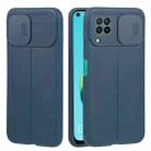 For Huawei P40 Lite / nova 7i Litchi Texture Sliding Camshield TPU Phone Case(Blue) - 1