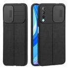 For Huawei Y9s Litchi Texture Sliding Camshield TPU Phone Case(Black) - 1