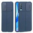 For Huawei Y9s Litchi Texture Sliding Camshield TPU Phone Case(Blue) - 1