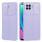 For OPPO F17 Pro / Reno4 Lite / A93 / Reno4 F Litchi Texture Sliding Camshield TPU Phone Case(Light Purple) - 1