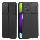 For Samsung Galaxy A52 5G / 4G Litchi Texture Sliding Camshield TPU Phone Case(Black) - 1