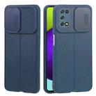 For Samsung Galaxy A52 5G / 4G Litchi Texture Sliding Camshield TPU Phone Case(Blue) - 1