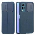 For vivo Y31 2021 / Y20i / Y20s / Y11s / Y12s Litchi Texture Sliding Camshield TPU Phone Case(Blue) - 1