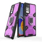 For Xiaomi Redmi Note 11 Pro 5G / 4G Global Space PC+TPU Shockproof Phone Case with Ring Holder(Purple) - 1