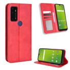 For Cricket Dream 5G / AT&T Radiant Max 5 Magnetic Buckle Retro Texture Leather Phone Case(Red) - 1