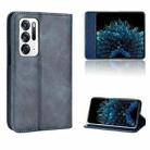 For OPPO Find N Magnetic Buckle Retro Texture Leather Phone Case(Blue) - 1