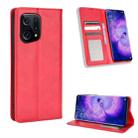 For OPPO Find X5 Magnetic Buckle Retro Texture Leather Phone Case(Red) - 1