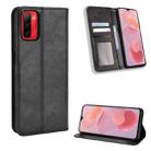 For Ulefone Note 12P Magnetic Buckle Retro Texture Leather Phone Case(Black) - 1