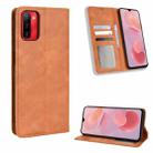 For Ulefone Note 12P Magnetic Buckle Retro Texture Leather Phone Case(Brown) - 1