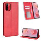 For Ulefone Note 12P Magnetic Buckle Retro Texture Leather Phone Case(Red) - 1