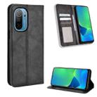 For Ulefone Note 13P Magnetic Buckle Retro Texture Leather Phone Case(Black) - 1