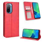 For Ulefone Note 13P Magnetic Buckle Retro Texture Leather Phone Case(Red) - 1