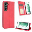 For Samsung Galaxy S22 5G Magnetic Buckle Retro Texture Leather Phone Case(Red) - 1