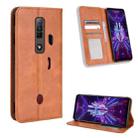 For For ZTE nubia Red Magic 7 Magnetic Buckle Retro Texture Leather Phone Case(Brown) - 1