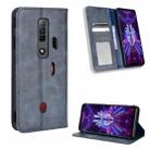 For For ZTE nubia Red Magic 7 Magnetic Buckle Retro Texture Leather Phone Case(Blue) - 1