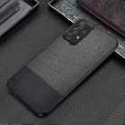 For Samsung Galaxy A53 5G Shockproof Splicing PU + Cloth Protective Case(Stitching Black) - 1
