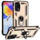 For Xiaomi Redmi Note 11 Pro Shockproof TPU + PC Phone Case with Holder(Gold) - 1