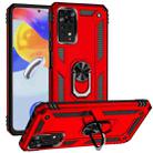 For Xiaomi Redmi Note 11 Pro Shockproof TPU + PC Phone Case with Holder(Red) - 1