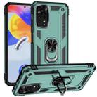 For Xiaomi Redmi Note 11 Pro Shockproof TPU + PC Phone Case with Holder(Dark Green) - 1