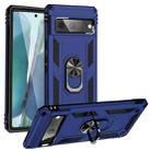 For Google Pixel 7 Shockproof TPU + PC Phone Case with Holder(Blue) - 1