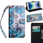 For iPhone SE 2022 3D Painting Pattern Coloured Drawing Leather Phone Case(Tiger) - 1