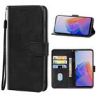 Leather Phone Case For OPPO Reno7 Lite(Black) - 1