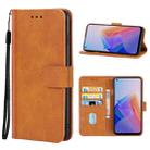 Leather Phone Case For OPPO Reno7 Lite(Brown) - 1