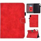 For Lenovo Legion Y700 Cowhide Texture Smart Leather Tablet Case(Red) - 1