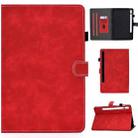 For Samsung Galaxy Tab S8 / S7  Cowhide Texture Smart Leather Tablet Case(Red) - 1